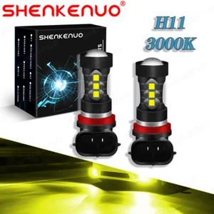 Golden Yellow 3000K H8 H11 LED Fog Light Bulbs For Infiniti G37 2011 2012 2013 - Picture 1 of 9