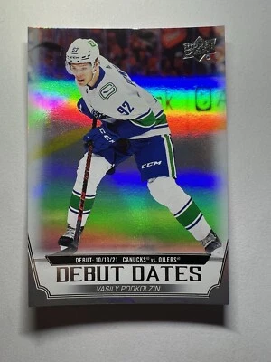 2022-23 22/23 Upper Deck Debut Dates DD-2 Vasily Podkolzin Vancouver Canucks - Image 1 of 4