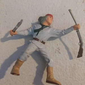 AWESOME Papo 1999 Indian Native American With Knife & Gun Western ACTION Figure - Picture 1 of 3