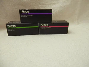 Puroil Essential Oils Lot of 3 Sandalwood Rosemary and Lavender 0.5 oz Each New - Picture 1 of 3