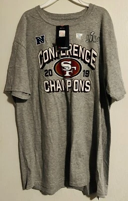 Nueva camiseta para hombre Fanatics Licensed 2019 49ers Conference Champions XL gris Foto 1 de 2