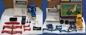 Vintage Micronauts: Alphatron  + Gammatron Robots, Complete with Manuals & Box - Picture 1 of 19