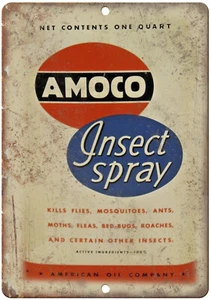 Amoco Insect Spray Vintage Can Art 12" x 9" Reproduction Metal Sign U209 - Picture 1 of 1