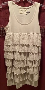 Summer BOHO Cute Dress With Lace Like Ruffles Great Details *SALE* NWT - Picture 1 of 11