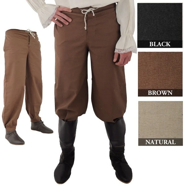 Pantalones Pirata Medieval Renacimiento Cita Cosplay Disfraz LARP SCA Foto 1 de 1