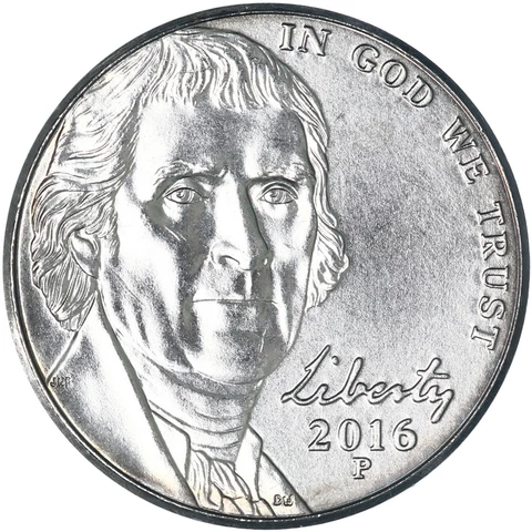 2016 P Jefferson Nickel Choice BU US Coin Cover