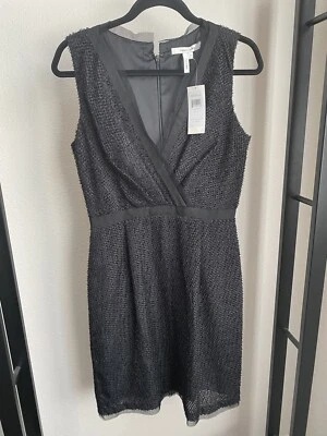 Nuevo con etiquetas Vestido Max And Cleo Cuello en V Imitación Envolvente Negro Forrado Talla 8 Foto 1 de 4