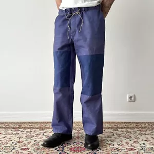 1970s Vintage Men’s French Workwear Blue Sanfor Pants - Picture 1 of 7