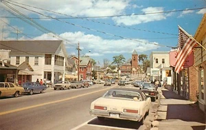 Main Street Wolfeboro New Hampshire NH old cars Postcard - Picture 1 of 2