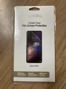 Quikcell Crystal Clear Film Screen Protection Moto g PLAY - Picture 1 of 4
