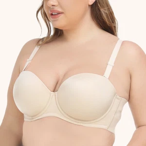 Plus Size bra Women Bras Party Strapless Brassiere Lady Sexy Lingerie BCDDDEFGHI - Picture 1 of 13