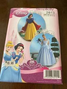 Simplicity Sewing Pattern2813 Misses Disney Princesses Costumes Size HH 6-12 - Picture 1 of 4
