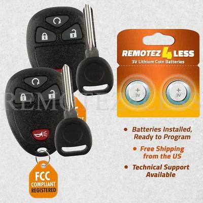 Replacement for Chevy 2006-2011 HHR Uplander Remote Start Car Key Fob Set Pair Foto 1 de 4