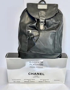 Rare CHANEL Egoiste Backpack NEW OLD STOCK w/ Box 1990's Vintage AUTHENTIC - Picture 1 of 12