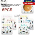 6Pcs/Set 6 Bird Pun Coasters Funny Coasters Table Protect Cup Mugs Mat For Drink