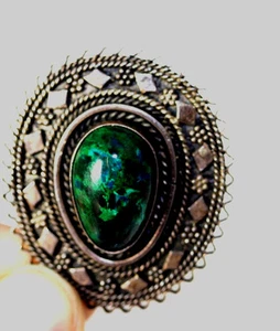 Vintage Sterling Silver Israel Bloodstone Pin Brooch 1.5” – 11974 - Picture 1 of 4