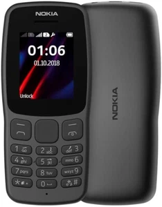Nokia 106 - Cellulare Tasti grandi anziani Ds Nero 1,8 pollici 4MB Radio Torcia - Foto 1 di 1