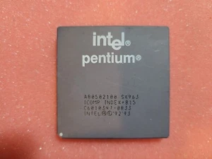 vintage Intel Pentium 100 MHz CPU Processor SX963 A80502 - Picture 1 of 2