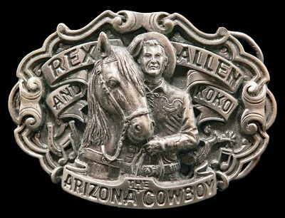 Hebilla de cinturón vintage de vaquero de Arizona caballo Rex Allen Koko Foto 1 de 4