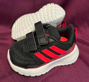 New adidas Baby Toddler Tensaur Running Shoes Size: 3K Black FW4137 - Picture 1 of 6