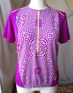 NISHIKI CYCLING JERSEY SHIRT SHORT SLEEVE ATHLETIC STRETCH MULTICOLOR TOP L - Picture 1 of 10