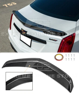 Alerón de fibra de carbono para Cadillac CTS-V 14-19 ala de maletero estilo paquete de carbono Foto 1 de 4