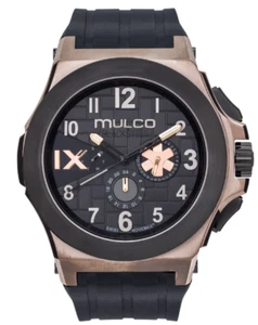 Mulco Swiss Quartz Chronograph Black Silicone Band Men's Watch MW5-4379-035 - Picture 1 of 2