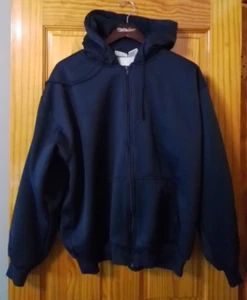 Vintage PLUMA Thermo Lined Zip Up Hoodie Large Sweatshirt Jacke Navy Blau - Bild 1 von 8