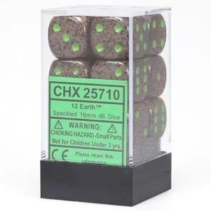 * Chessex Dice D6 Speckled Earth 12 Count CHX25710 - Picture 1 of 1