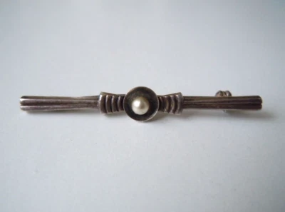 Brosche Art Deco 835 Argento Perla 4,7 G/5,6 X 0,7 Cm - Immagine 1 di 4