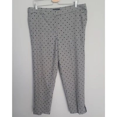 Pantalones de vestir Talbots mezcla de lana 14 para mujer guinga lunares al tobillo negros Foto 1 de 4