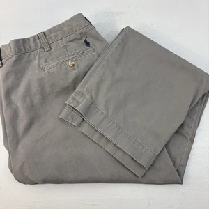 Polo Ralph Lauren Preston Hose Herren 42 x 32 grau 100 % Baumwolle Chino vorne flach - Bild 1 von 13