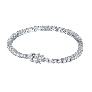 Bracciale tennis argento 925 donna rodiato cubic zirconia 2,5 mm - Foto 1 di 7