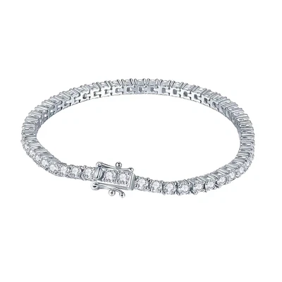 Bracciale tennis argento 925 donna rodiato cubic zirconia 2,5 mm - Immagine 1 di 4