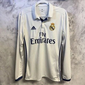 Real Madrid CF Adidas Jersey Mens Small 19x27.5 White Long Sleeve LaLiga - Picture 1 of 17