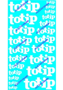 ALEZAN MODELS . DECALS . TOTIP . WHITE . 1/43 . 1/32 . - Picture 1 of 1