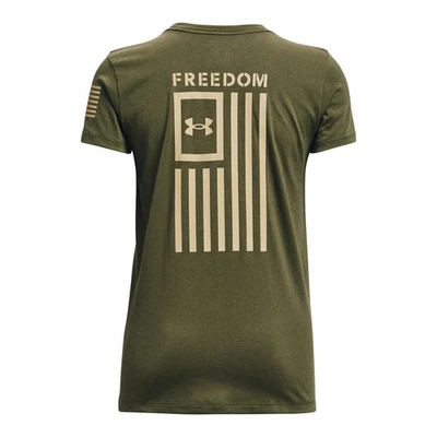 Under Armour 1370814 Women's UA Freedom Flag T-Shirt Short Sleeve Tee - Image 1 of 4