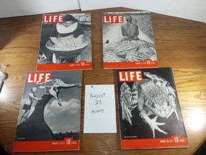 4 Life Magazine Lot - 4 of 5 Issues For Month of August 1937 - 2, 9, 16, 30 - Imagen 1 de 24