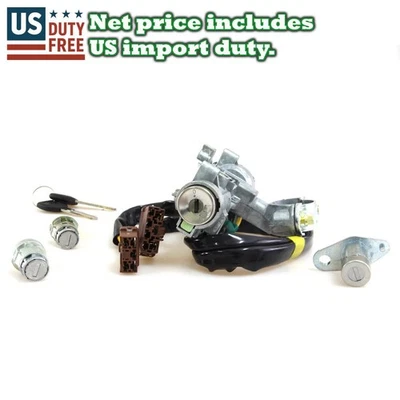 Fit 1992 - 96 HONDA CIVIC 3D IGNITION STEERING DOOR TRUNK LID LOCKS COMPLETE SET - Image 1 of 4