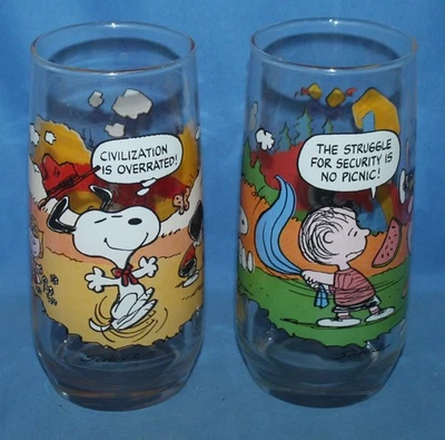 Vintage Pair of McDonald’s Camp Snoopy Peanuts Glasses - Image 1 of 3
