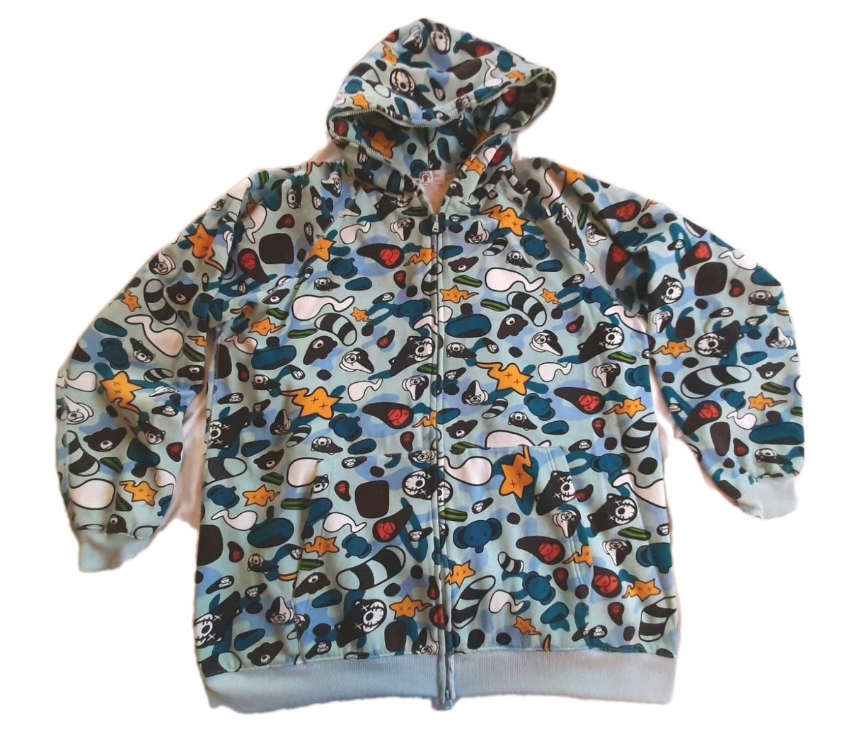 A BATHING APE × KAWS sweat hoodie パーカー A BATHING APE Ape x KAWS 1st Camo Zip Sweatshirt Hoodie