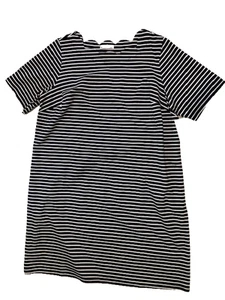 Croft & Barrow Damen Übergröße 1X Kurzarm blau gestreift knielang neu mit Etikett Kleid - Bild 1 von 7