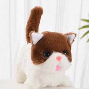Barking Simulated Robot Puppy Cat Plush Plush Robot Cat Kids Toy - Picture 1 of 15