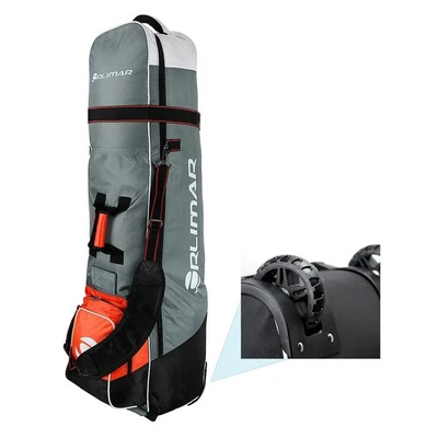 Cubierta de viaje de golf Orlimar 1680D Super Duty Deluxe con ruedas, gris/rojo/negro, 48 x 14 Foto 1 de 4