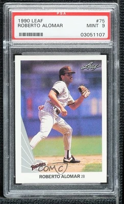 Leaf Roberto Alomar #75 1990 PSA 9 como nuevo patio Foto 1 de 2