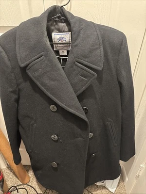 NOWT DSCP US NAVY QUARTERDECK COLLECTION HEAVY WOOL PEA COAT OVERCOAT SIZE 42L - Image 1 of 4