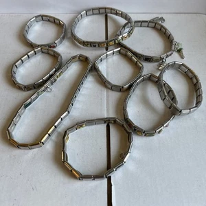 Menge 9 Edelstahl Bettelarmbänder austauschbar.  Verschiedene Marken - Bild 1 von 12