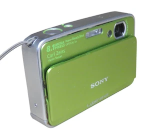 SONY Cyber Shot DSC-T2  8.1MP 3x Compact Digital Camera Green w/ Battery - Picture 1 of 6