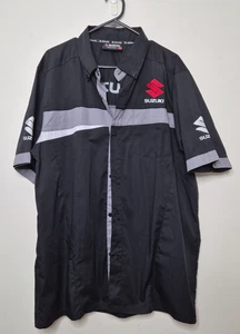 Camisa de trabajo Suzuki abotonada uniforme para hombre talla XL mecánico de deportes de motor nueva sin etiquetas - Imagen 1 de 7