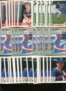 LUIS RIVERA BULK LOT 100 BASEBALL CARDS  RED SOX EXPOS PUERTO RICO
